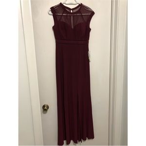 Long Burgundy Evening Dress